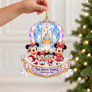 Merry Christmas Hot Air Balloon Ornament - Personalized Gifts For Family 07tyqn011026-Homacus