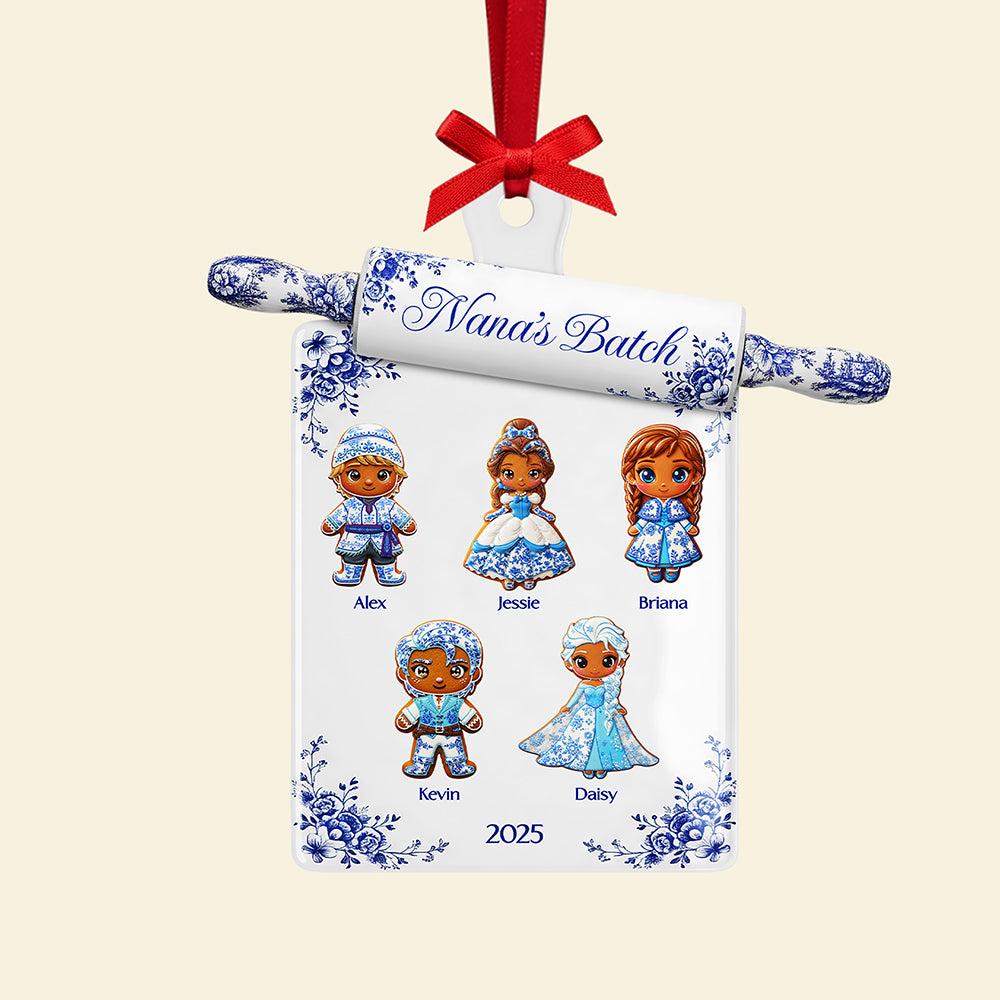 Grandma Toile de Jouy Ornament - Personalized Gifts For Grandma Christmas Ornament 02PGTA150925-Homacus
