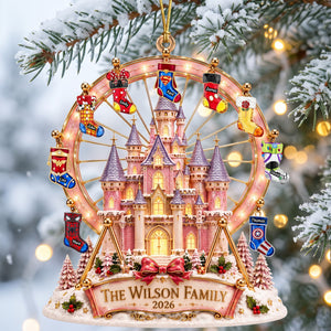 Christmas Castle Family Ornament - Personalized Gift For Family 02naqn200826