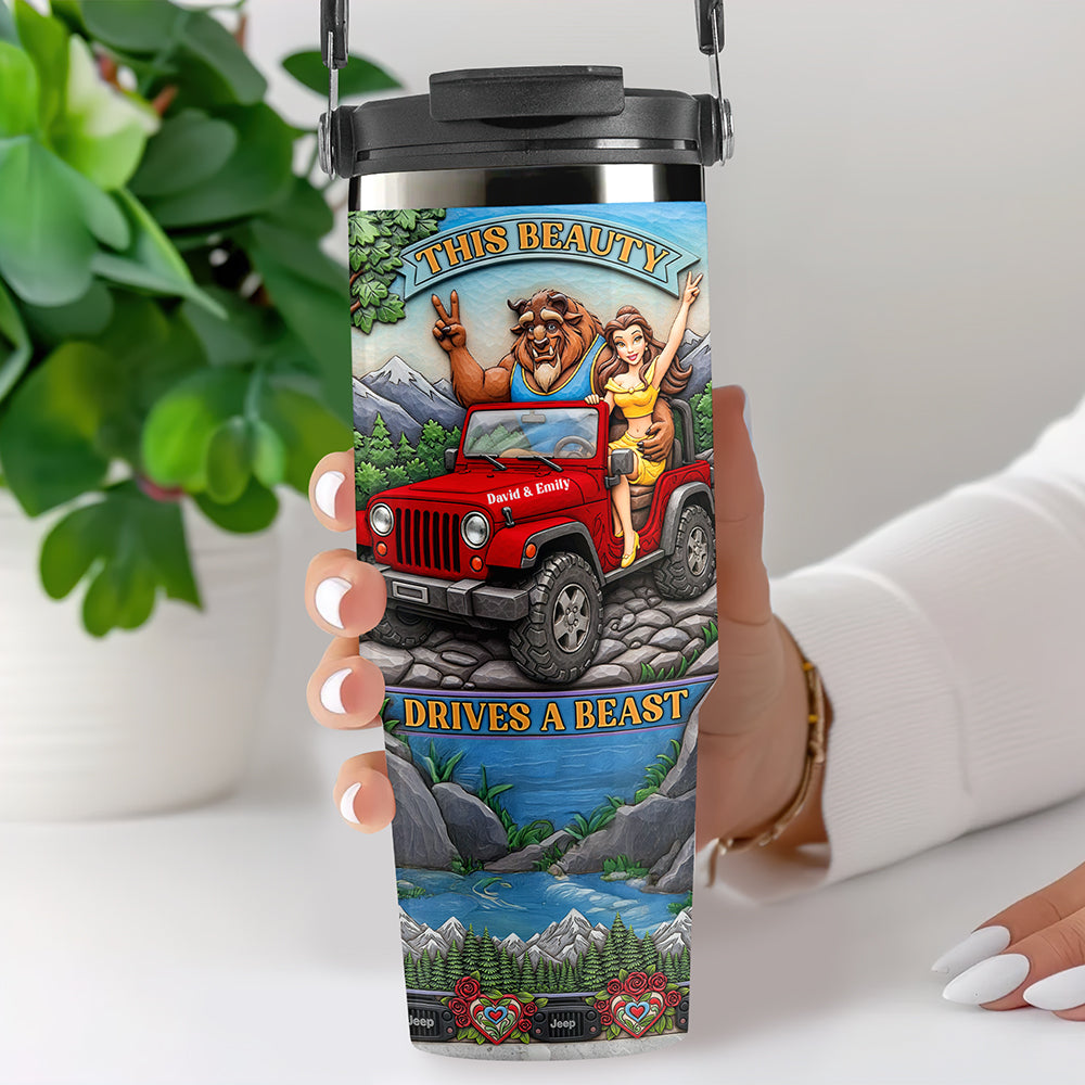 Monster & Princess Off-road Couple Tumbler - Personalized Gifts For Off-road Girl 01qhqn190625-Homacus