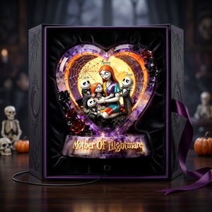 Spooky Mom And Kids Light Box - Personalized Gifts For Mother's Day Acrylic Light Box 02OHLU070426-Homacus