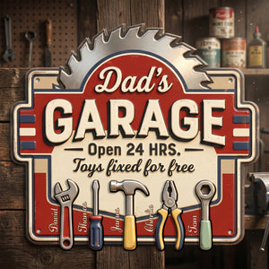 Dad's Garage - Cut Metal Sign - Personalized Gifts For Dad 01NALU250526-Homacus