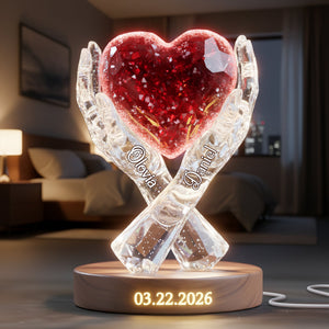 Heart Of Love Acrylic Light Box - Personalized Gift For Couples 06HYLU151225-Homacus