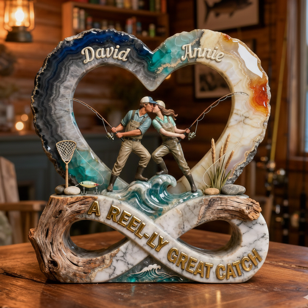 Fishing Couple Great Catch Acrylic Plaque - Personalized Gift For Fishing Couple 03QHLU160126-Homacus