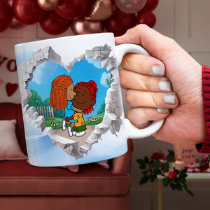 Personalized Gift For Couple Valentine Mug Cartoon Couple 01OHLU191224HG-Homacus