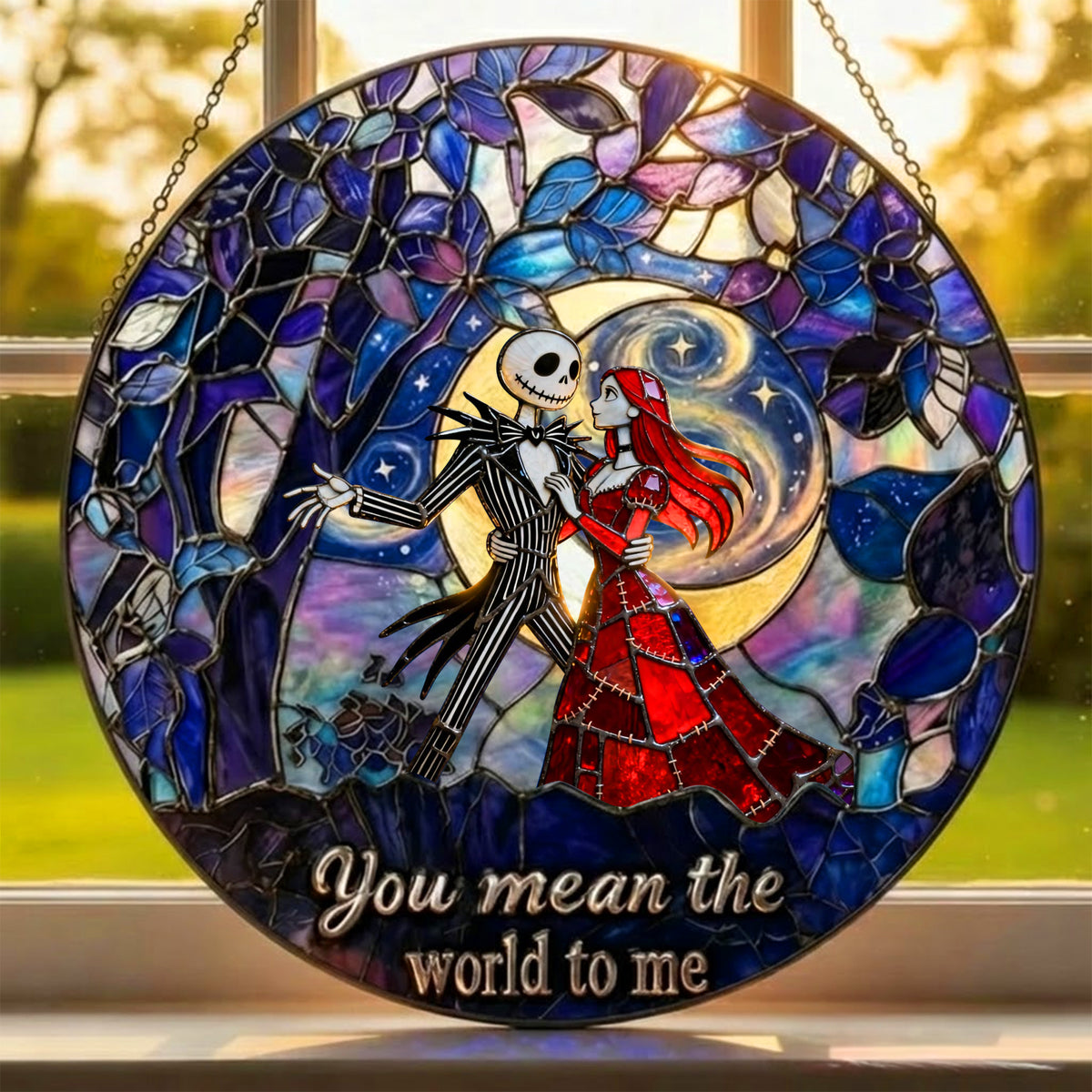 Romantic Couple Stained Glass - Personalized Gifts For Couple 03TOTN080126-Homacus