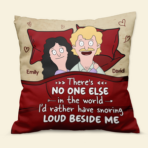 Personalized Gifts For Couple Pillow Snoring Loud Beside Me 02ohpu050225hg-Homacus