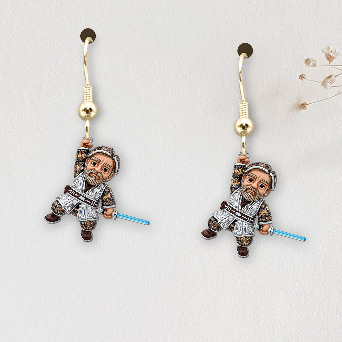 Funny Hanging Galactic Characters Earrings - Personalized Gifts For Movie Fans 05QHDT110725-Homacus