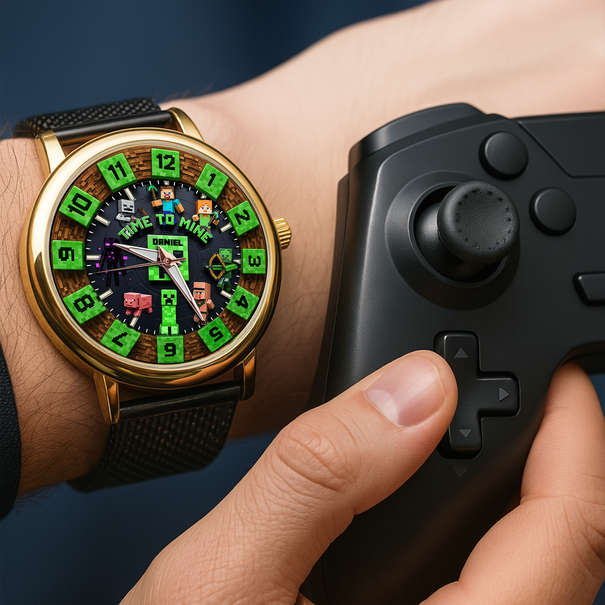 Fun Sandbox Game Mesh Straps Watch - Personalized Christmas Gifts For Game Lovers 05QHLU280725-Homacus