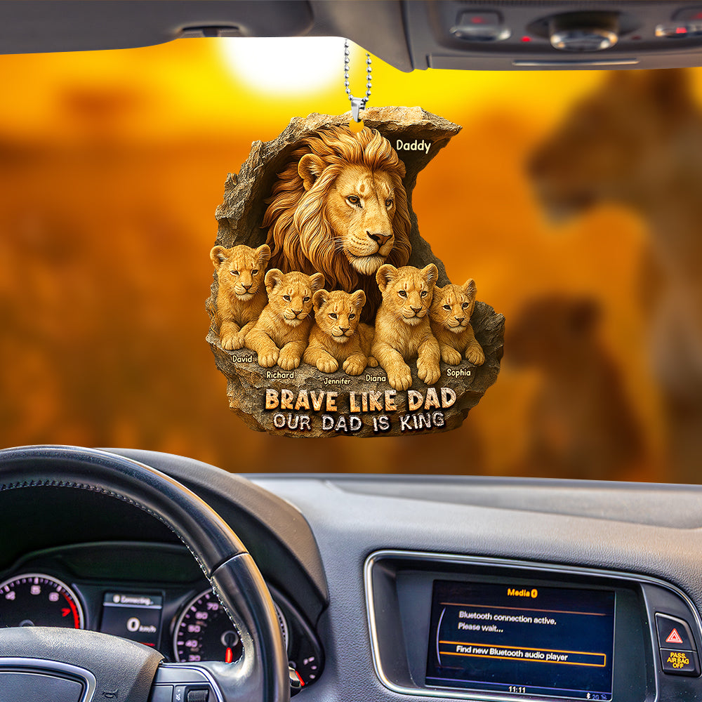 Personalized Gifts For Dad Car Ornament 05xqqn050425 Brave Like Dad-Homacus