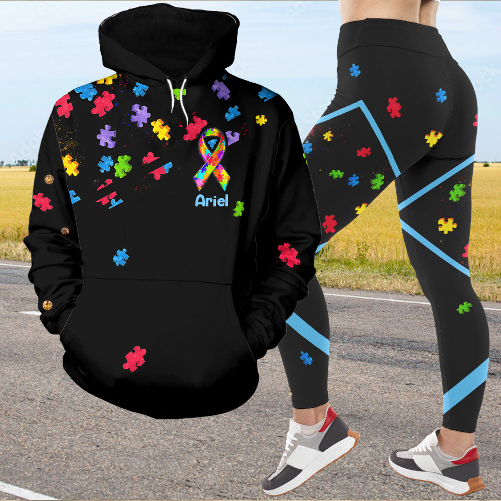 Personalized Gifts For Autism Awareness Set Hoodie & Leggings - It't Okay To Be Different 01TOLU110325-Homacus