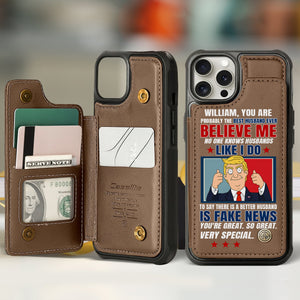 Personalized Gifts For Couple Flip Wallet Phone Case, Terrific Husband & Wife 03QHLU200225HG-Homacus