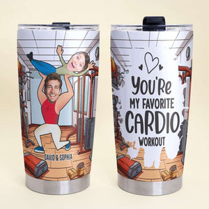 Custom Photo Gifts For Couple Gym Couple Tumbler 01TODT021224-Homacus