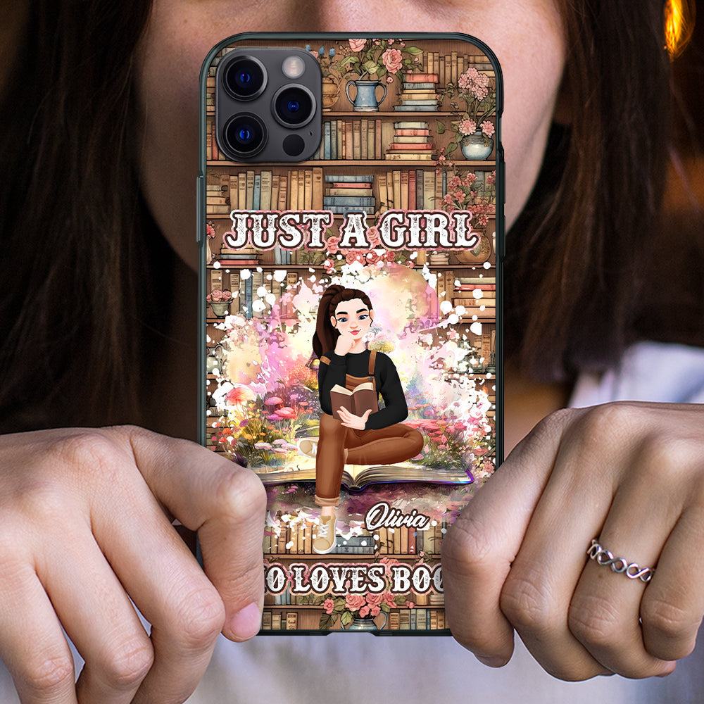 Personalized Gifts For Book Lover Phone Case Girl Reading Book 01XQDT140125PA-Homacus