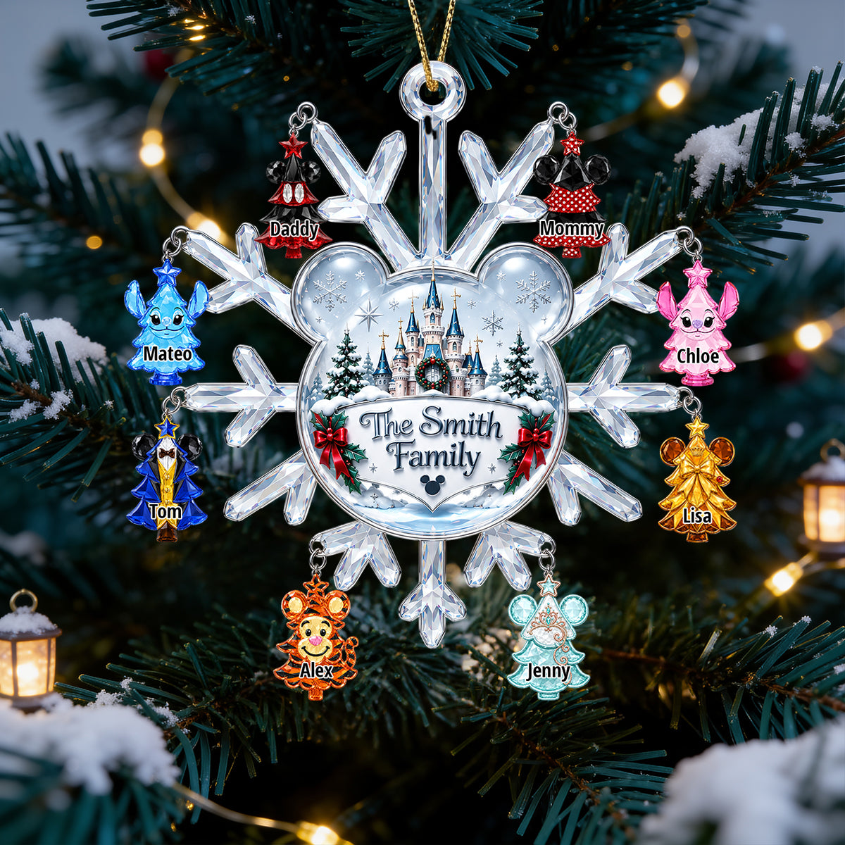 Snowy Christmas Memories Ornament - Personalized Gifts For Family 02OHDT080926