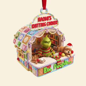 Personalized Gifts For Christmas, Knitting Corner Acrylic Ornament 03kita091025-Homacus