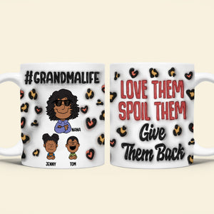 Personalized Gifts For Grandma Coffee Mug 03katn170225hh Grandma Life: Love Them Spoil Them-Homacus