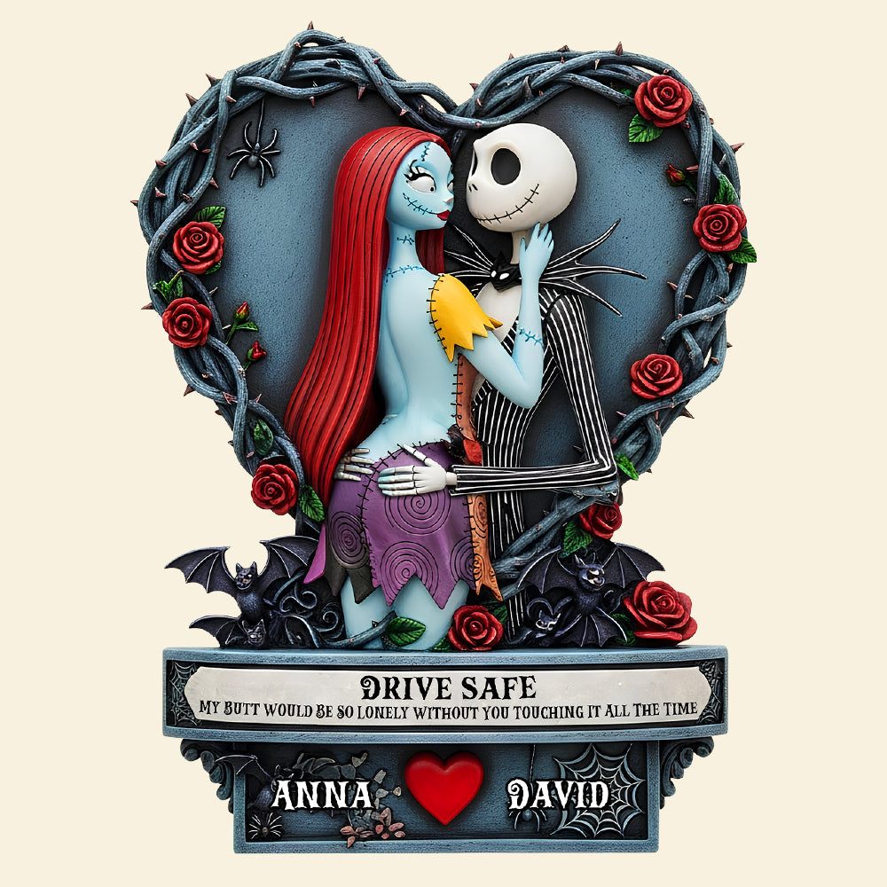 Naughty Spooky Couple Car Visor Clip - Personalized Gifts For Couple 03qhtn290525-Homacus