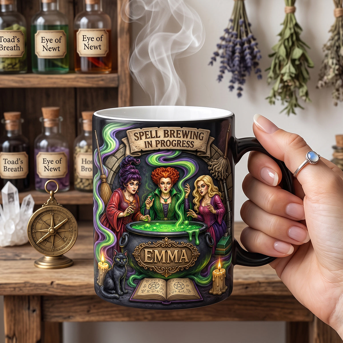 Spooky Brew Magic Mug - Personalized Gift For Witch Lovers 03HATN280726-Homacus