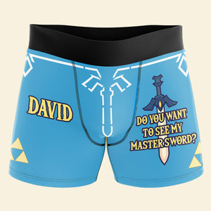 Personalized Funny Gifts For Him Men's Boxers 02katn111224 Want To See My Master Sword-Homacus