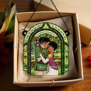 Personalized Gifts For Couple Suncatcher Ornament 06TGDT221124HG-Homacus