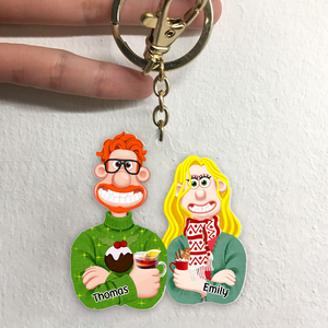 Personalized Gifts For Couple Keychain 061ACPU121124PA-Homacus