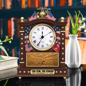 Military Desk Clock Plaque - Personalized 250th Anniversary Gift for Soldier 03huqn080725-Homacus