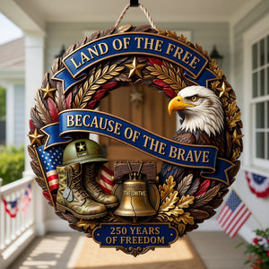 Land Of The Free - Celebrate America 250th Anniversary Acrylic Sign - Personalized Gifts For Veterans 04pgqn200626