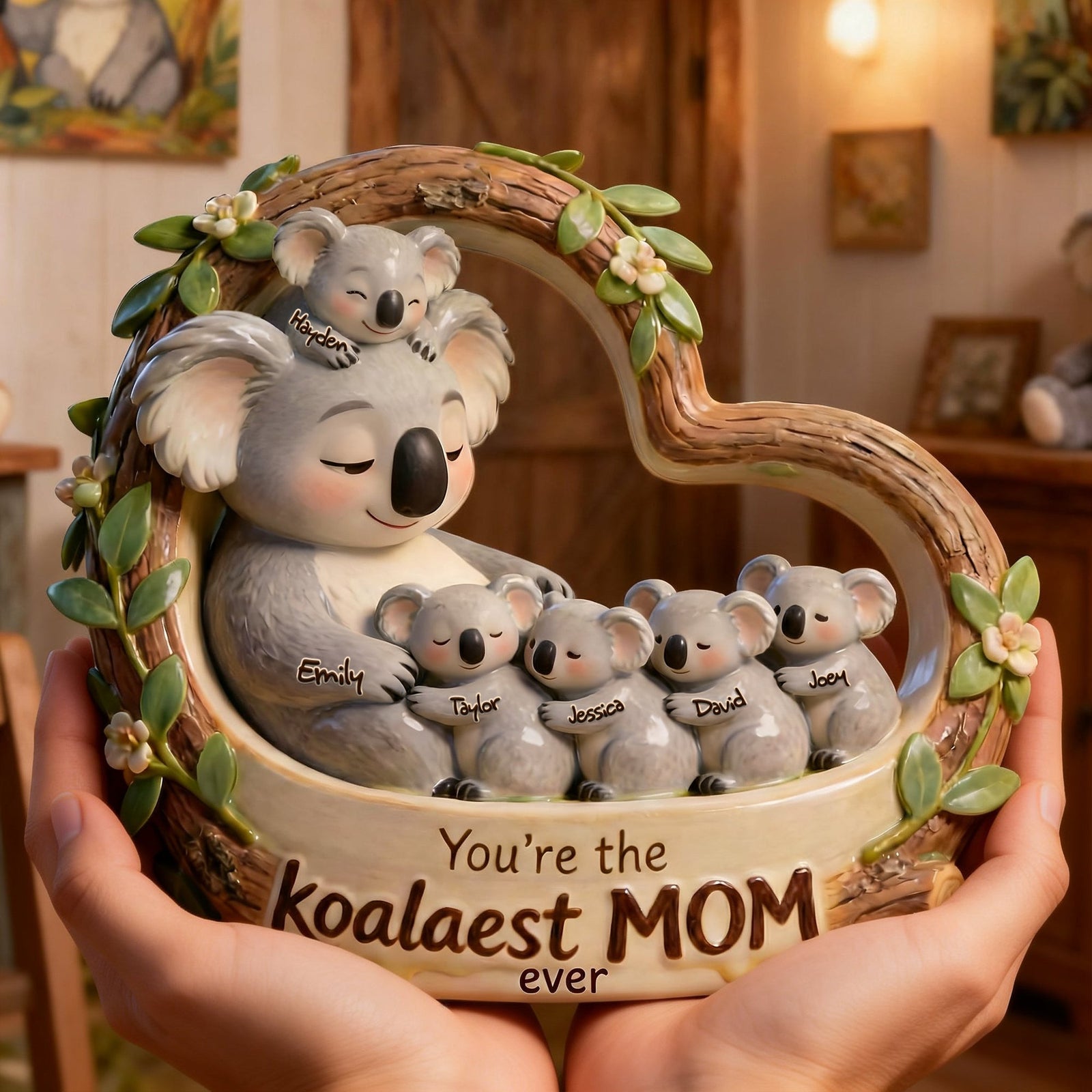 Koala Mom Cute Acrylic Plaque - Personalized Gifts For Mom 03QHLU070226-Homacus