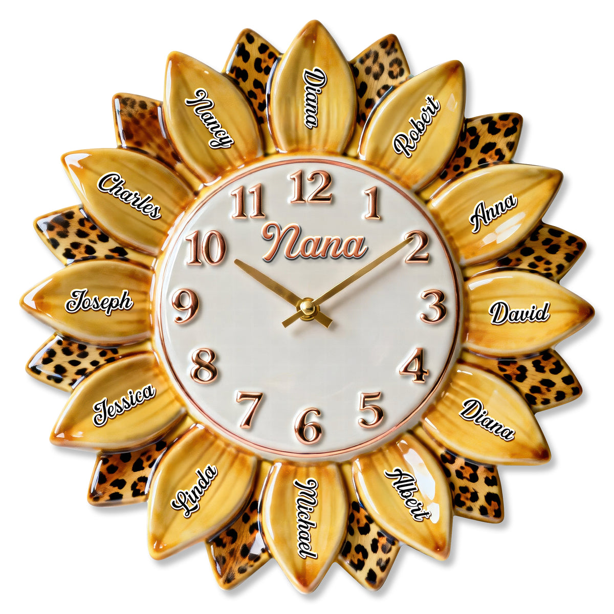Grandma Sunflower Clock - Personalized Gifts For Grandma 02naqn261225-Homacus