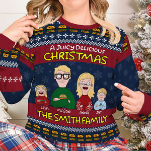 Personalized Gifts For Family Movie Lover Sweatshirt Ugly Christmas 01XQMH251024HG-Homacus