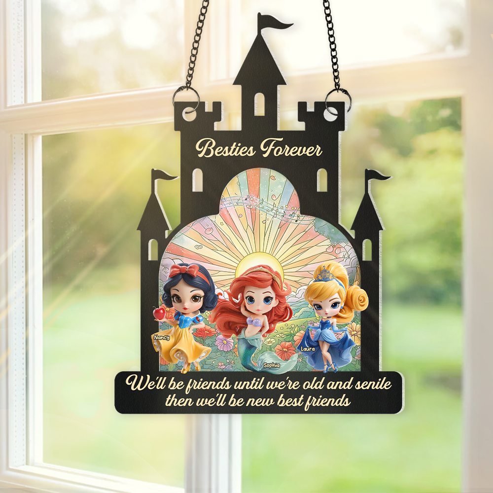 Personalized Gifts For Friend Suncatcher Ornament, Princess Lovers 04TGPU080725-Homacus