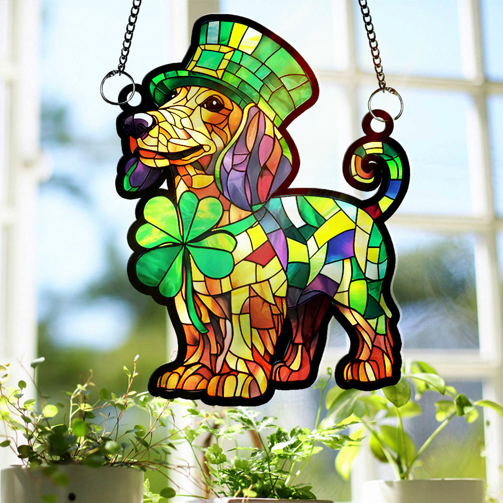 Personalized Gifts For Dog Lover Acrylic Suncatcher Patrick's Day 01XQLU180125-Homacus