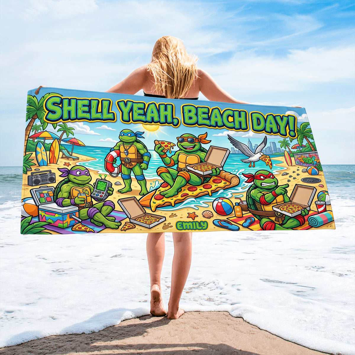 Shell Yeah, Beach Day Beach Towel - Personalized Gifts 04tyqn160726-Homacus
