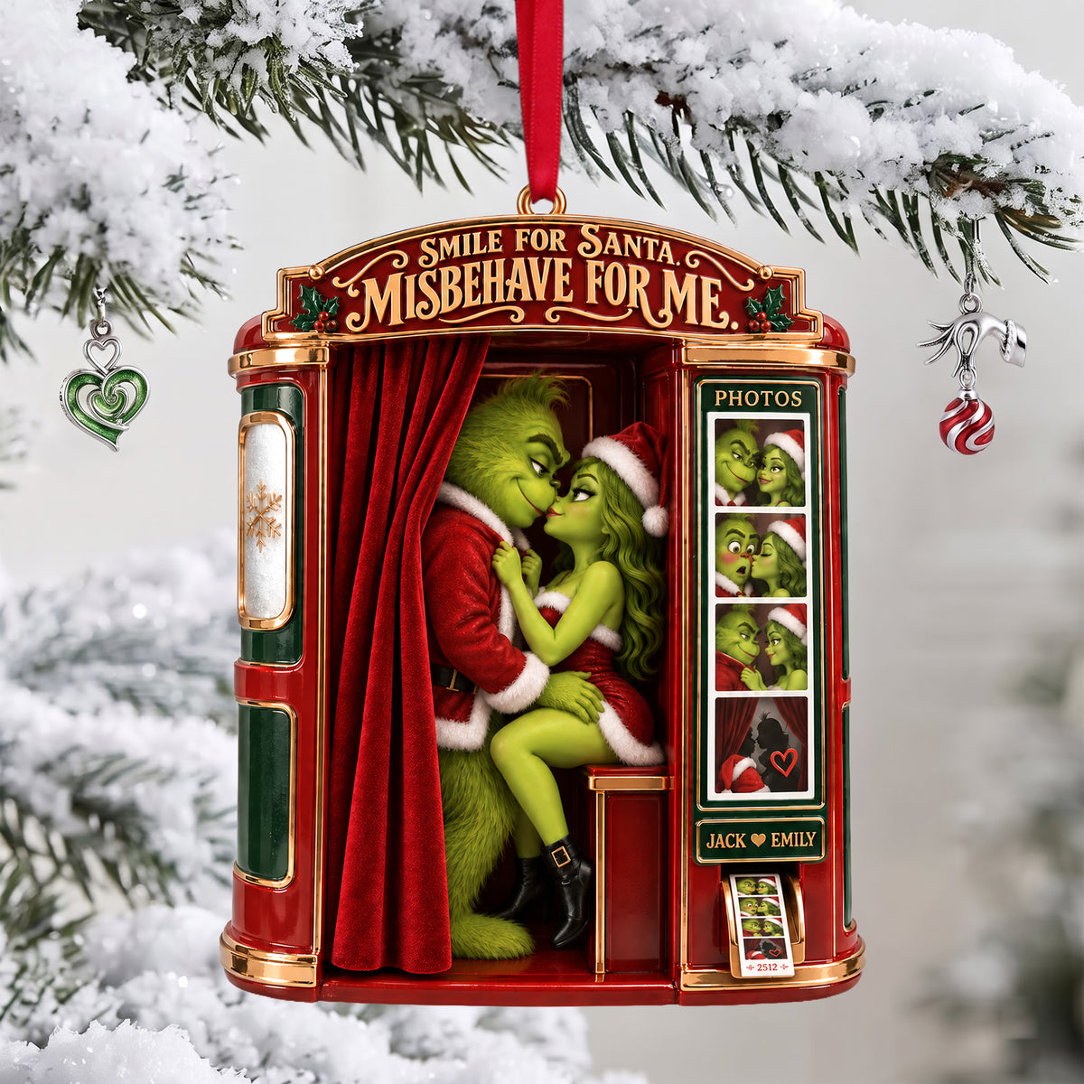 Cheeky Couple Acrylic Ornament - Personalized Gifts For Couples 06HALU160926-Homacus