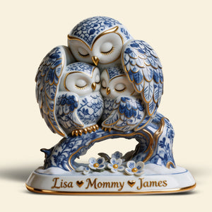 Protective Owl Mom Plaque - Personalized Gifts For Moms 01QHQN130326-Homacus
