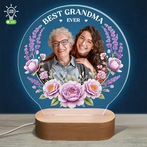 Custom Photo Gifts For Grandma Led Night Light Best Grandma Ever 01DTDT040325-Homacus