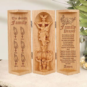 Personalized Gifts For Family Openable Wooden Cylinder Sculpture 04TOMH230125-Homacus