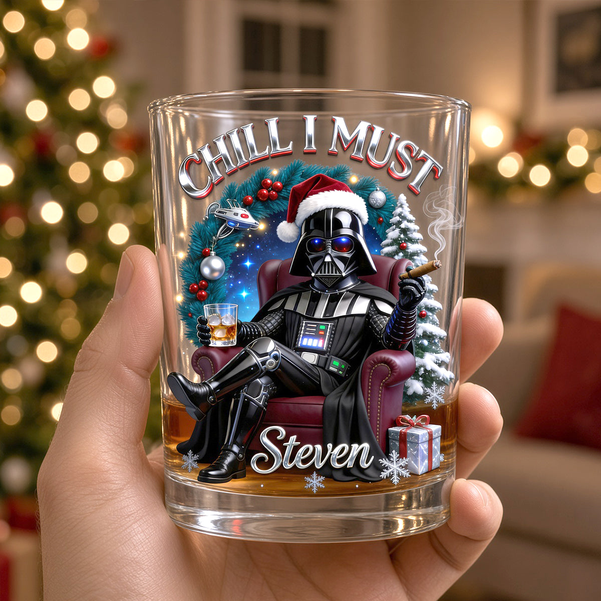 Holiday Relaxation Round Glass - Personalized Christmas Gifts 05totn271026-Homacus