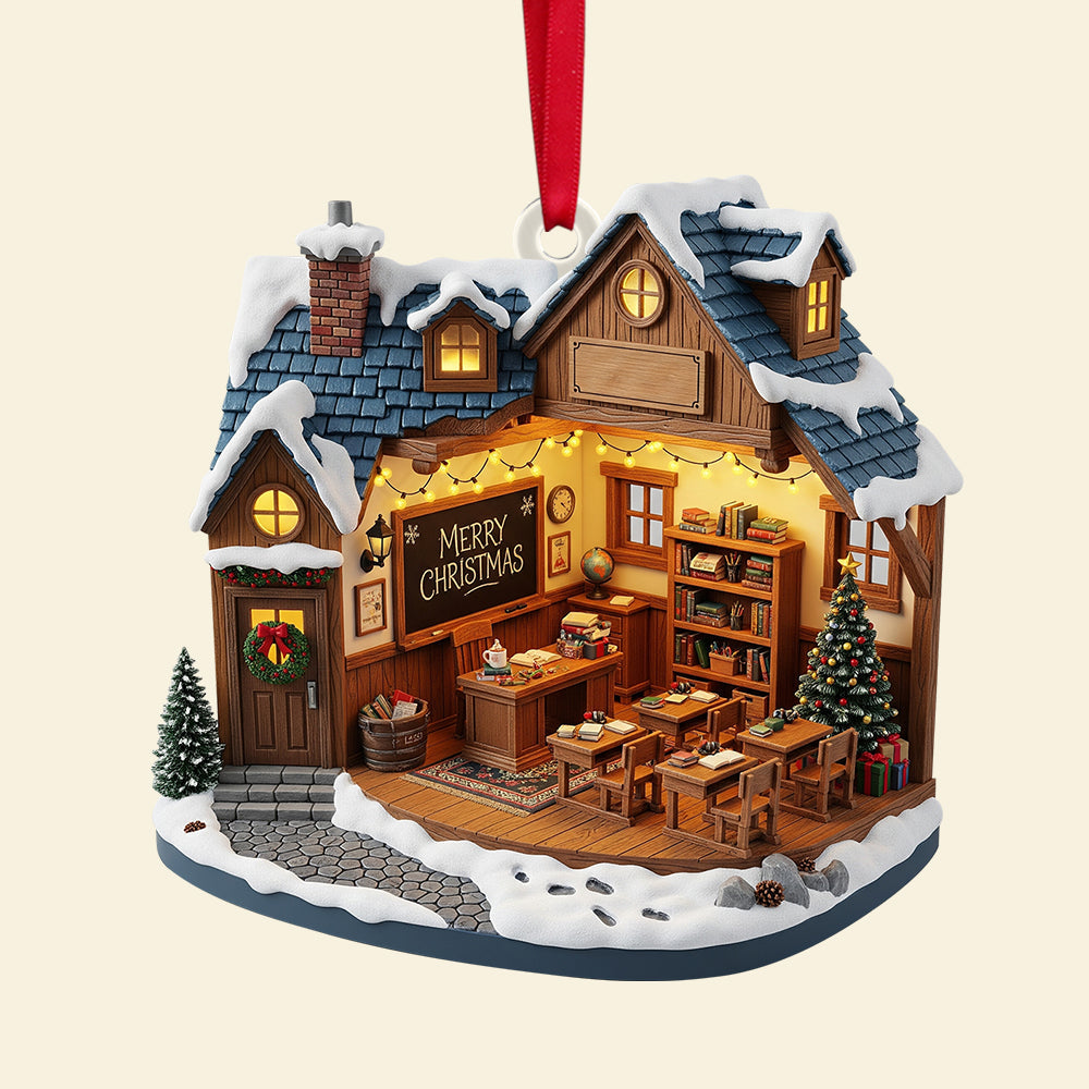Teacher Miniature Classroom Ornament - Personalized Gifts For Teachers 01pgtn120825-Homacus