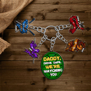 Personalized Gifts For Dad Keychain With Charms 03topu290524-Homacus