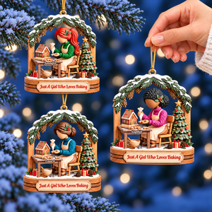 Baking Girl Christmas Ornament - Personalized Gifts For Baking Lovers 03pgqn151026-Homacus