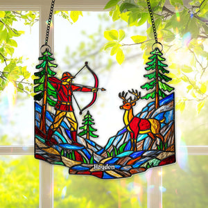 Hunter’s Shot Suncatcher Ornament - Personalized Christmas Gifts For Hunters 02OHLU070825-Homacus