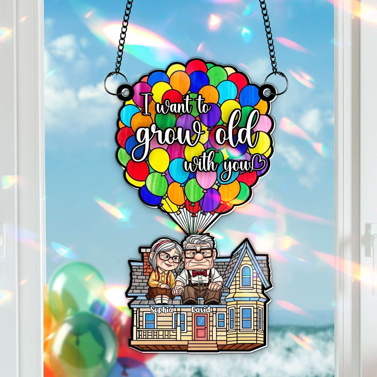 Love Bubble Suncatcher Ornament - Personalized Gifts for Couple 06TOLU150725-Homacus