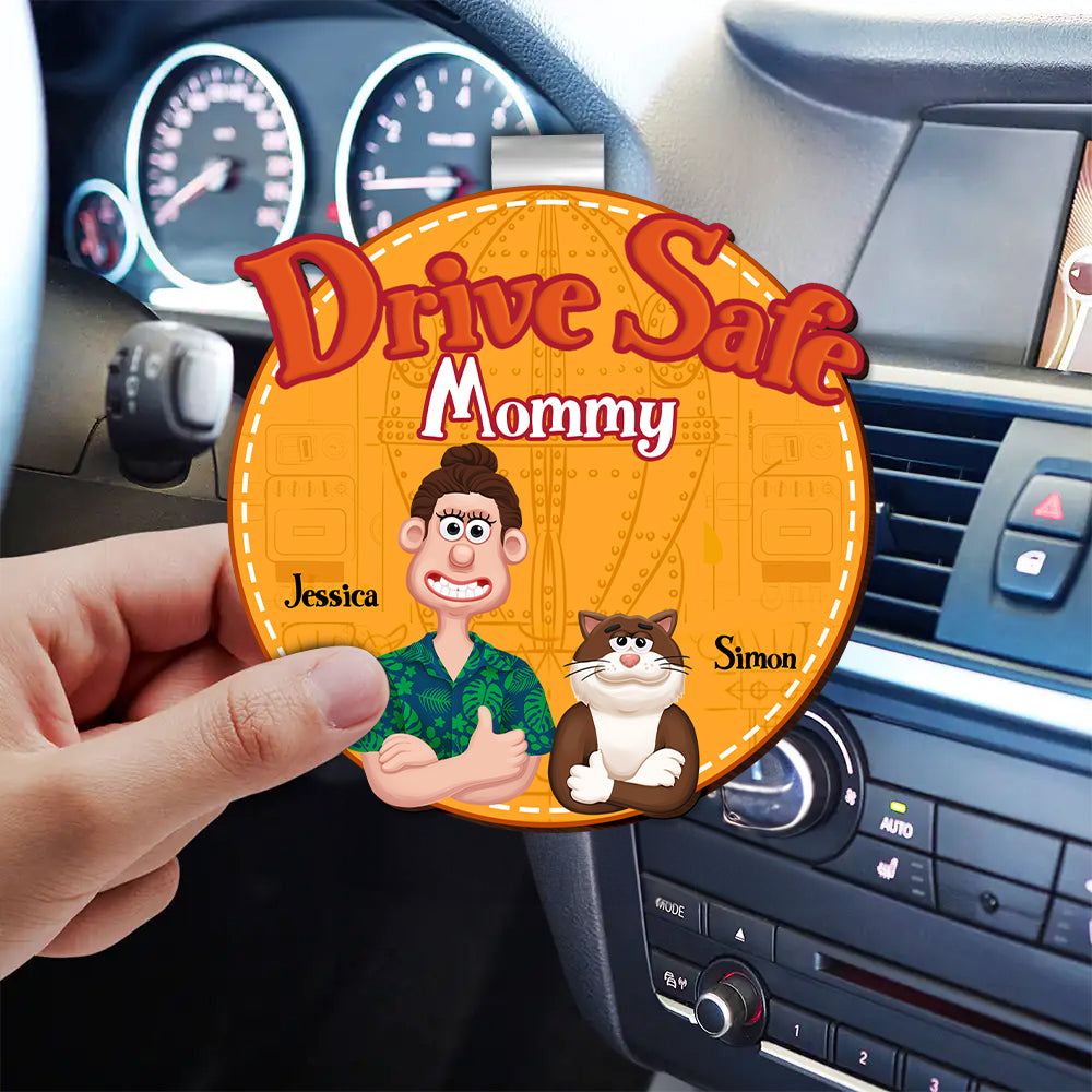 Personalized Gifts For Parents, Car Visor Clip Drive Safe Reminder 03XQLU120225PA-Homacus