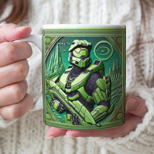 Halo Infinite Science-Fiction 3D Effect Artwork - Gamer Mug-Homacus