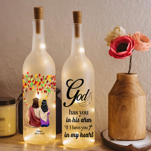 Personalized Gift For Heavenly Christian Bottle Lamp God Has You In His Arm 04HULU240225TM-Homacus