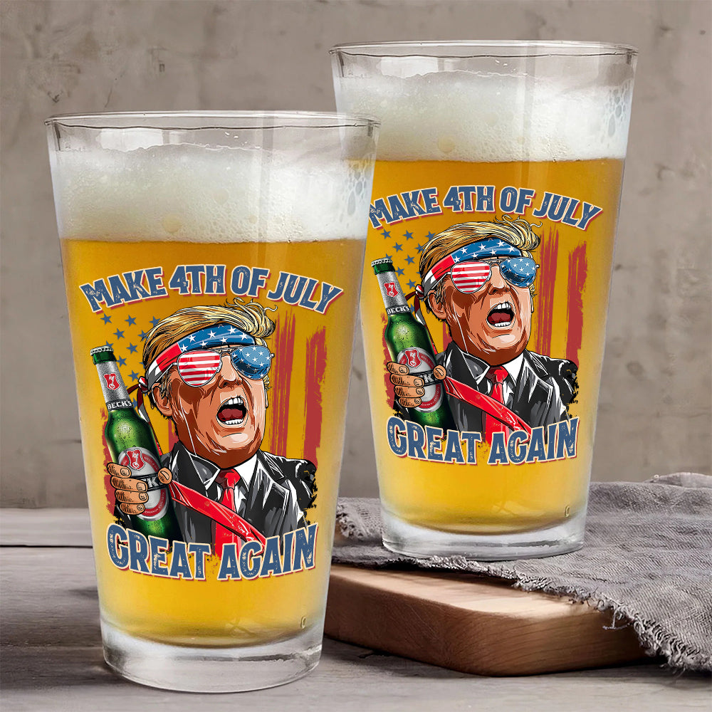 4th of July Beer Glass 04HUDT190624-Homacus