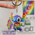 Cute Blue Monster Keychain - Custom Letter Gifts For Movie Lover 04TGLU190525
