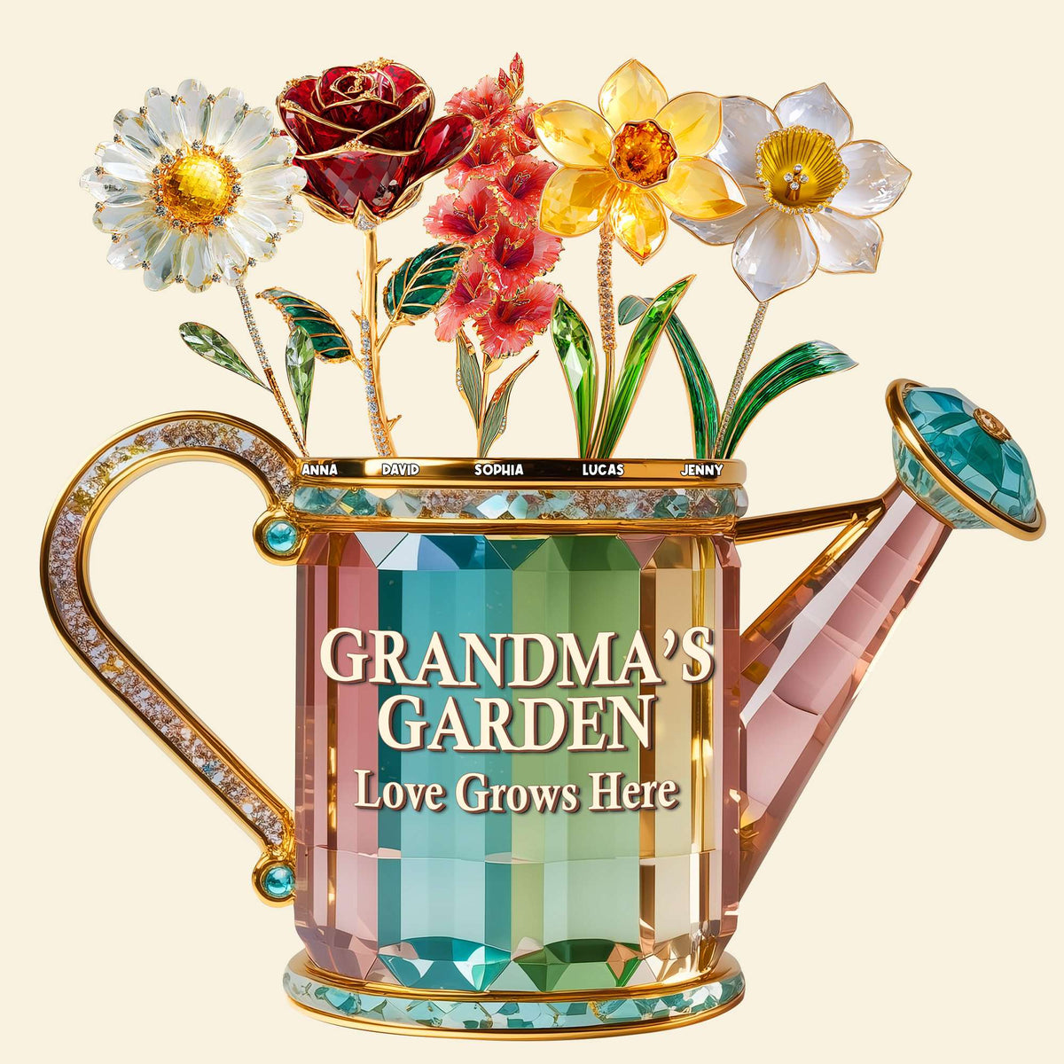 Grandma Birth Month Flowers Acrylic Plaque - Personalized Gifts For Grandma 04tgtn040625-Homacus